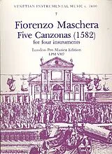Florentino Maschera Notenblätter 5 Canzonas for 4 instruments (SATB)