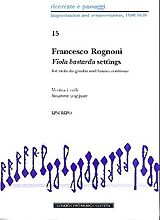 Francesco Rognoni Taeggio Notenblätter Viola bastarda Settings