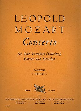 Leopold Mozart Notenblätter Konzert für Solo-Trompete (Clarino)