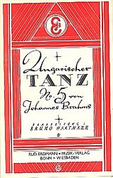 Johannes Brahms Notenblätter Ungarischer Tanz Nr.5