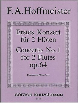 Franz Anton Hoffmeister Notenblätter Konzert D-Dur Nr.1 op.64