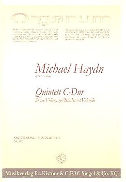 Johann Michael Haydn Notenblätter Quintett C-Dur für 2 Violinen, 2 Violen und