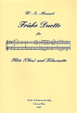 Wolfgang Amadeus Mozart Notenblätter Frühe Duette für Flöte (Oboe, Violine)