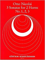 Otto Carl Ehrenfried Nicolai Notenblätter 3 Sonaten (Nr.1-3)