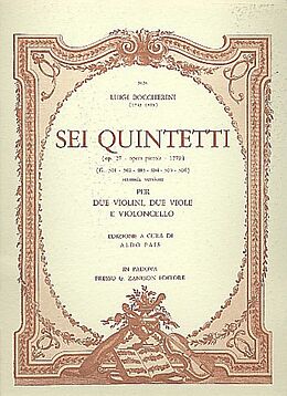 Luigi Boccherini Notenblätter 6 quintetti op.27 (secunda versione)