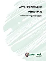 Xavier Montsalvatge Notenblätter Variaciones sobre la spagnoletta