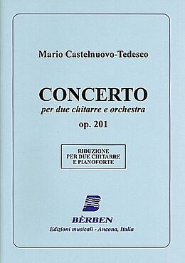 Mario Castelnuovo-Tedesco Notenblätter Concerto op.201 für 2 Gitarren und Orchester