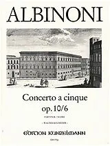 Tomaso Albinoni Notenblätter Concerto a cinque D-Dur op.10,6