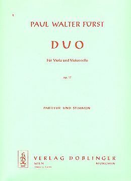 Paul Walter Fürst Notenblätter Duo op.17 für Viola und