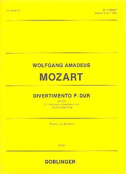 Wolfgang Amadeus Mozart Notenblätter DIVERTIMENTO F-DUR KV213 FUER