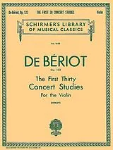 Charles de Bériot Notenblätter The first 30 concert studies op.123