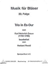 Karl Heinrich Graun Notenblätter Trio Es-Dur für 3 Blasinstrumente