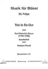 Karl Heinrich Graun Notenblätter Trio Es-Dur für 3 Blasinstrumente