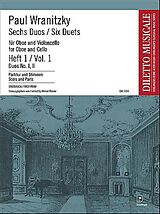 Paul Wranitzky Notenblätter 6 Duos Band 1 (Nr.1-2) für Oboe