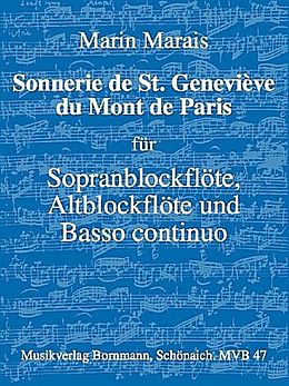 Marin Marais Notenblätter Sonnerie de St. Geneviève du Mont de Paris