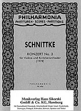 Alfred Schnittke Notenblätter Konzert Nr.3 für Violine