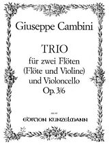 Giuseppe Maria Gioaccino Cambini Notenblätter Trio A-Dur op.3,6