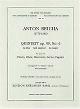 Anton (Antoine) Joseph Reicha Notenblätter Quintett G-Dur op.99,6