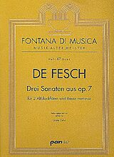 Willem de Fesch Notenblätter 3 Sonaten aus op.7