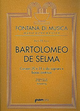 Bartolo Selma y Salaverde Notenblätter Canzon 20 e 21 a doi soprani e basso continuo