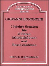 Giovanni Battista Bononcini Notenblätter 7 leichte Sonaten