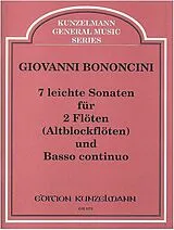 Giovanni Battista Bononcini Notenblätter 7 leichte Sonaten
