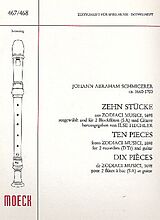 Schmicerer Johann Abraham (Schmierer) Notenblätter 10 Stücke aus Zodiaci musici (1698)
