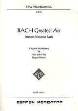 Johann Sebastian Bach Notenblätter Bach greatest Air aus BWV1068 für Akkordeon