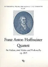 Franz Anton Hoffmeister Notenblätter Quartett op.20,5 für Violine