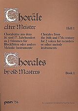  Notenblätter Choräle alter Meister Band 1