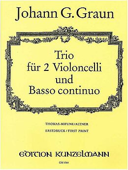 Johann Gottlieb Graun Notenblätter Trio