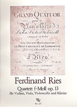Ferdinand Ries Notenblätter Quartett f-Moll op.13 für Violine