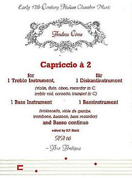 Andrea Cima Notenblätter Capriccio a 2 für ein