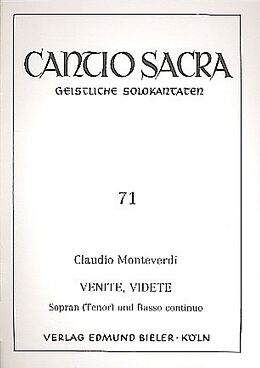 Claudio Monteverdi Notenblätter Venite, videte
