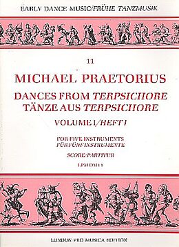 Michael Praetorius Notenblätter Tänze aus Terpsichore Band 1