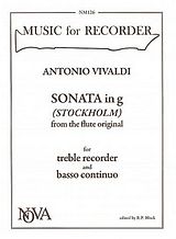 Antonio Vivaldi Notenblätter Sonate g-Moll RV50 für Altblockflöte