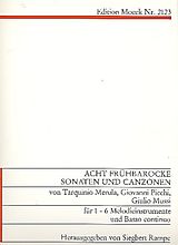  Notenblätter 8 frühbarocke Sonaten und Canzonen