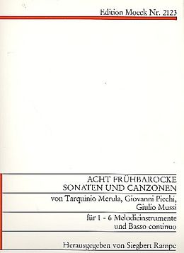  Notenblätter 8 frühbarocke Sonaten und Canzonen