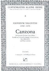 Giovanni Valentini Notenblätter Canzona - für Cornetto (Violine, Oboe