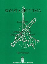 Gottfried Finger Notenblätter Sonata settima for 3 alto recorders