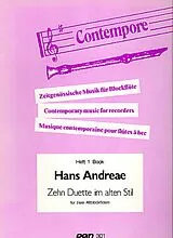 Hans Volkmar Andreae Notenblätter 10 Duette im alten Stil