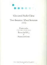 Giovanni Paolo Cima Notenblätter 2 Sonatas for C recorder (violin
