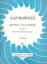 Adalbert Gyrowetz Notenblätter Quartet g minor op.19,2 for flute
