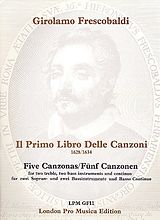 Girolamo Alessandro Frescobaldi Notenblätter 5 Canzonen für 2 Sopran- und