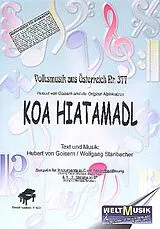 Hubert von Goisern Notenblätter Koa HiatamadlEinzelausgabe