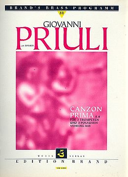 Giovanni Priuli Notenblätter Canzon prima a 6 für 3 Trompeten
