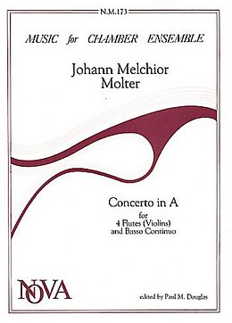Johann Melchior Molter Notenblätter Concerto in A for 4 flutes