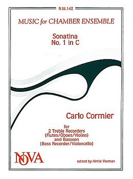 Carlo Cormier Notenblätter SONATINA NO.1 IN C FOR 2 TREBLE