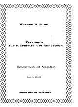Werner Richter Notenblätter Versionen für Klarinette und Akkordeon
