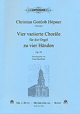 Christian Gottlob Hoepner Notenblätter 4 variierte Choräle op.19